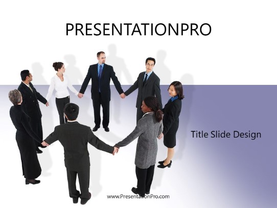 Corporate Circle Blue PowerPoint Template title slide design