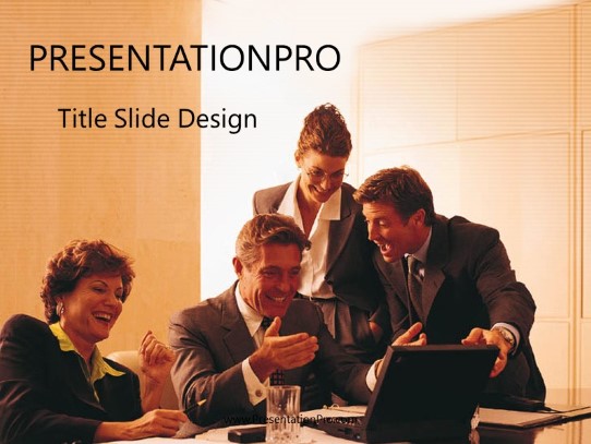 Excited PowerPoint Template title slide design