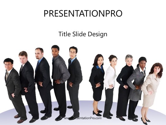 Group Arch Blue PowerPoint Template title slide design