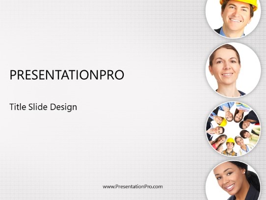 Group Around PowerPoint Template title slide design