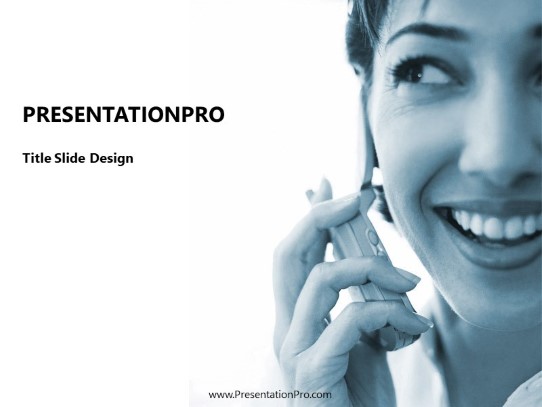 Hi There Blue PowerPoint Template title slide design