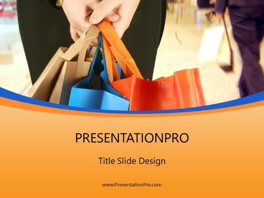 Mall Shopping PowerPoint Template title slide design