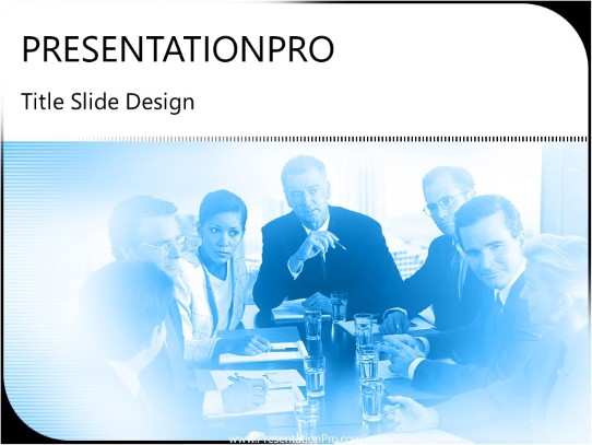 Meeting PowerPoint Template title slide design