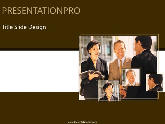 Networking Brown PowerPoint Template title slide design