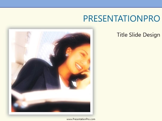 Onphone Tan PowerPoint Template title slide design