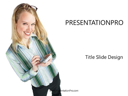 Palm Gal PowerPoint Template title slide design