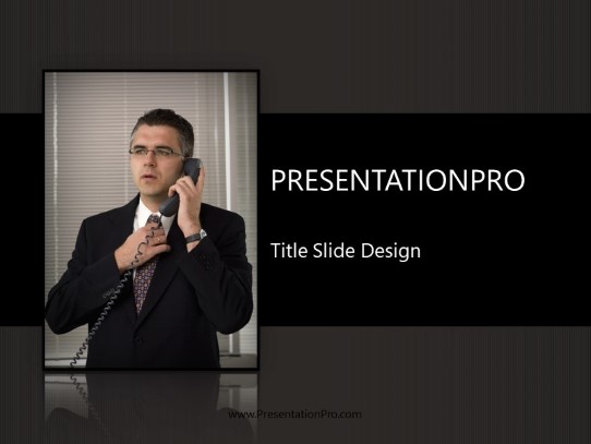 Phone Consult PowerPoint Template title slide design