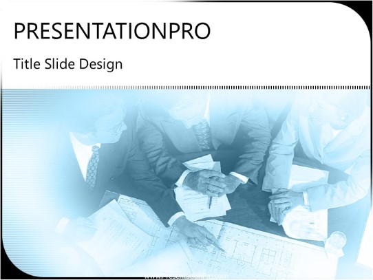 Schematics PowerPoint Template title slide design