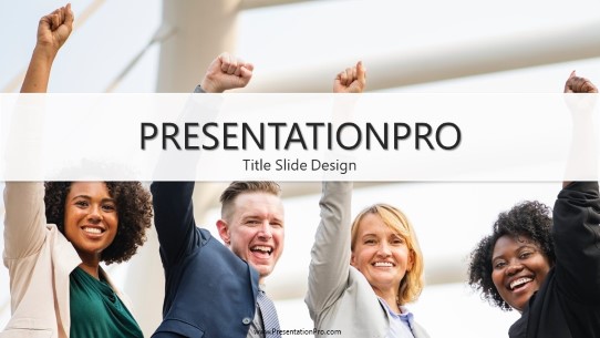 Smile Cheers Widescreen PowerPoint Template title slide design