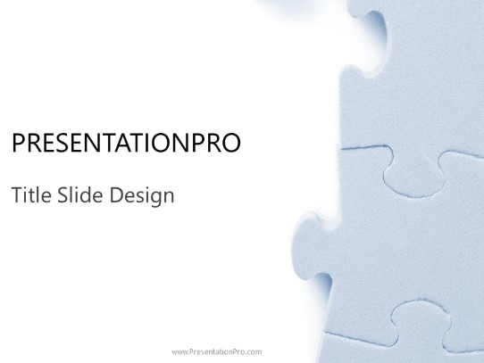 Large Puzzle 2 PowerPoint Template title slide design
