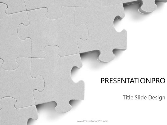 Large Puzzle 3 PowerPoint Template title slide design