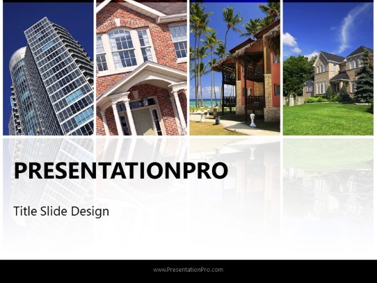 Real Estate Collage PowerPoint Template title slide design