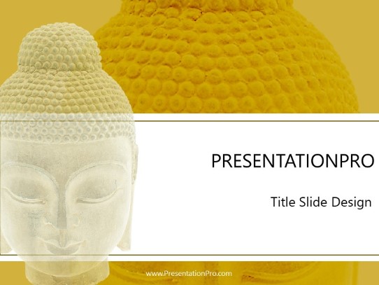 Buddha Head PowerPoint Template title slide design