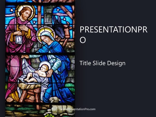 Church Window PowerPoint Template title slide design