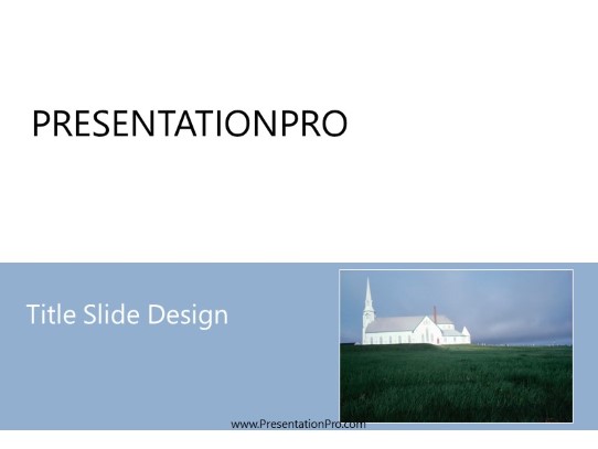Country Church PowerPoint Template title slide design