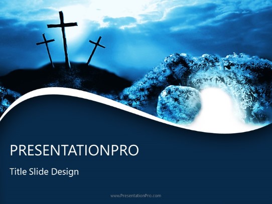 Crucifixion Resurrection PowerPoint Template title slide design
