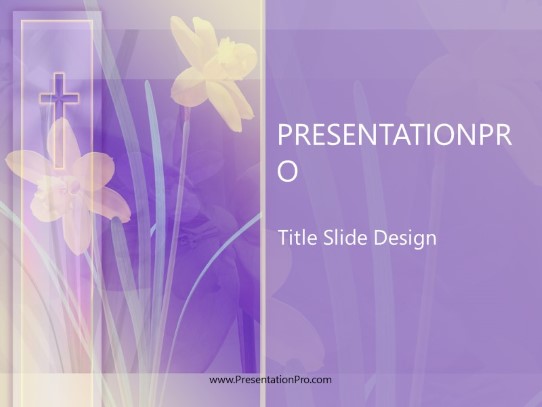 Daffodil Cross PowerPoint Template title slide design