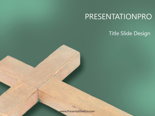 Green Cross PowerPoint Template title slide design