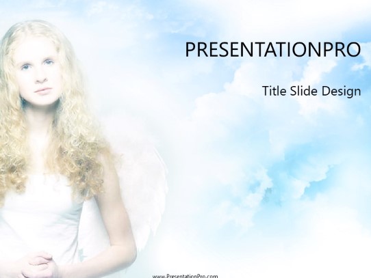 Heavenly PowerPoint Template title slide design