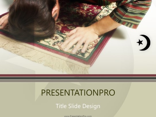 Muslim Pryer PowerPoint Template title slide design