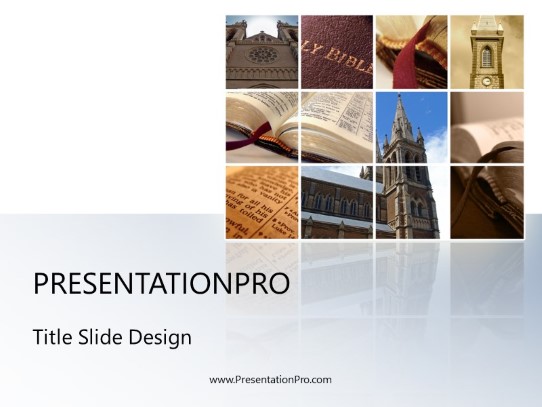 Religion Grid PowerPoint Template title slide design