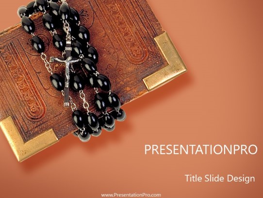 Rosery PowerPoint Template title slide design