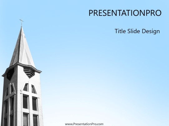 Sky N Steeple PowerPoint Template title slide design