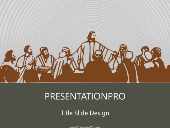 The Last Supper PowerPoint Template Background In Religious Spiritual 