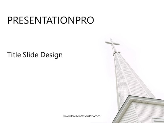 White Steeple PowerPoint Template title slide design