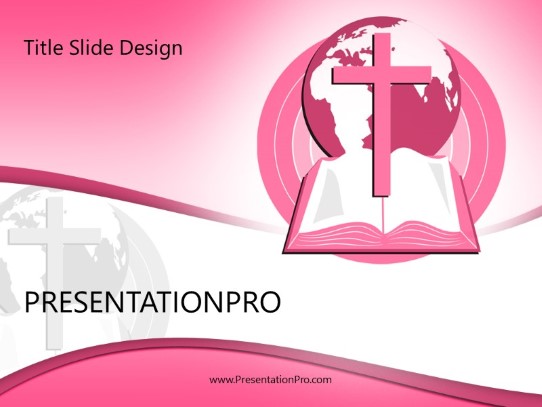 World Religion Pink PowerPoint Template title slide design
