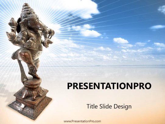 Religious Statue 17 PowerPoint Template title slide design