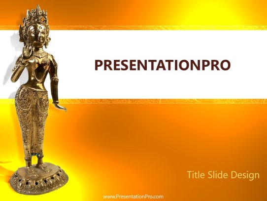 Religious Statue 21 PowerPoint Template title slide design