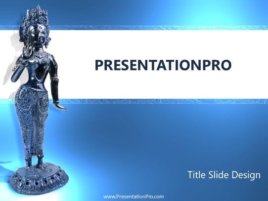 Religious Statue 21b PowerPoint Template title slide design