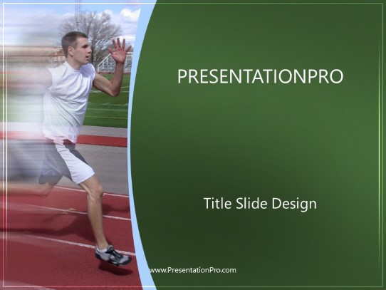 All Out Sprint PowerPoint Template title slide design
