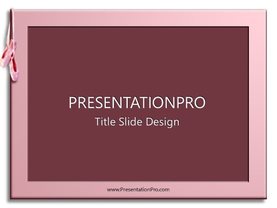 Ballet PowerPoint Template title slide design