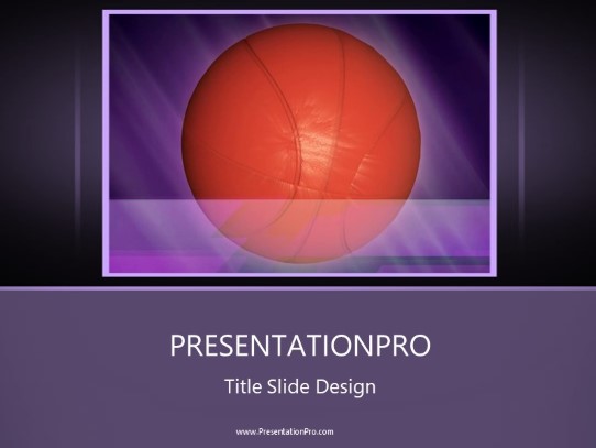 Basketball 0589 PowerPoint Template title slide design