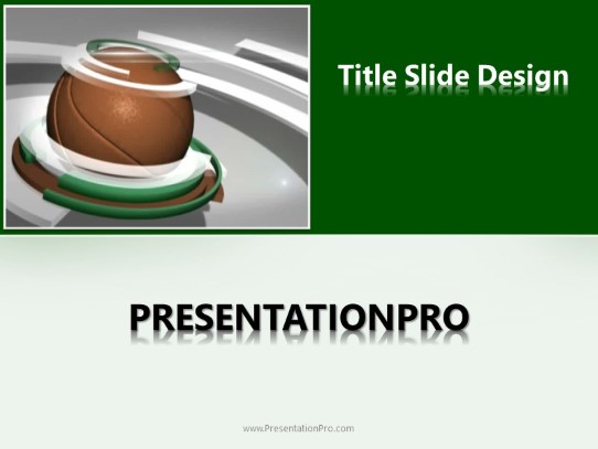 Basketball 0908 PowerPoint Template title slide design