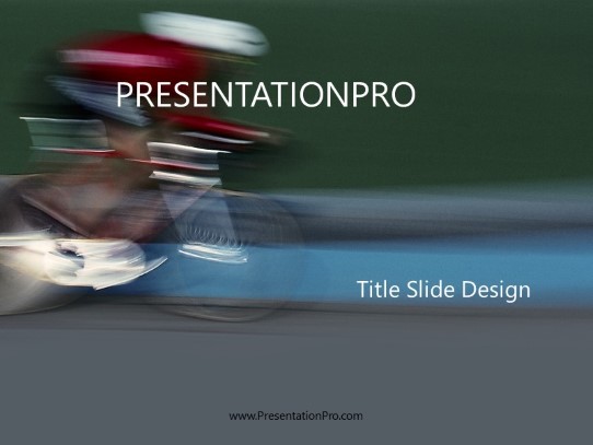 Biking Blur PowerPoint Template title slide design