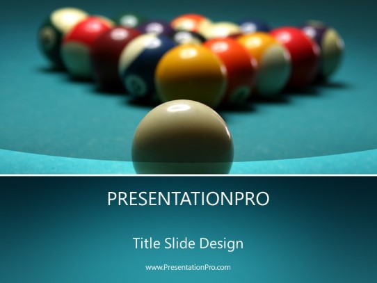 Billiard Ball PowerPoint Template title slide design
