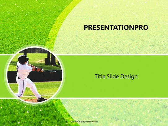 Celadon Swing PowerPoint Template title slide design