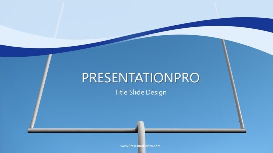 Field Goal Widescreen PowerPoint Template title slide design