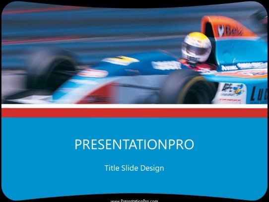 Formula One PowerPoint Template title slide design