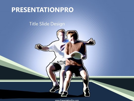 Frisbee Defense PowerPoint Template title slide design