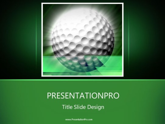 Golf 0023 PowerPoint Template title slide design