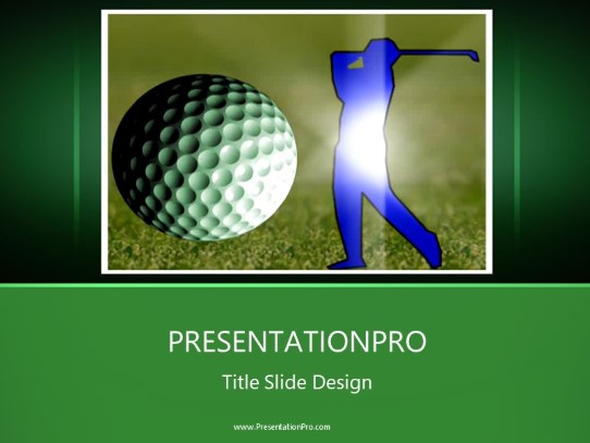 Golf 0235 PowerPoint Template title slide design