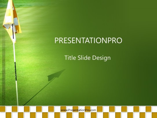 Golf Flag PowerPoint Template title slide design