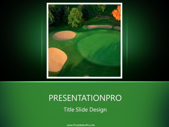 Golf Landscape PowerPoint Template title slide design