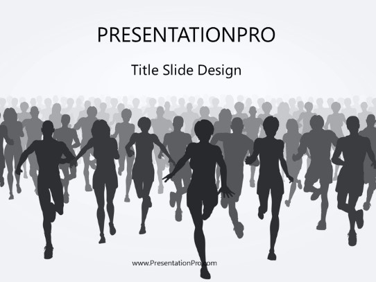 Marathon Gray PowerPoint Template title slide design