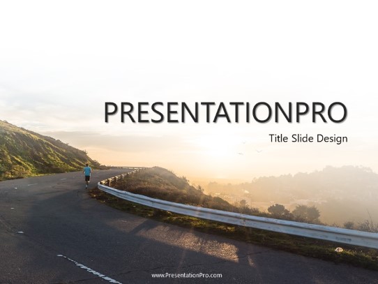 Morning Run PowerPoint Template title slide design