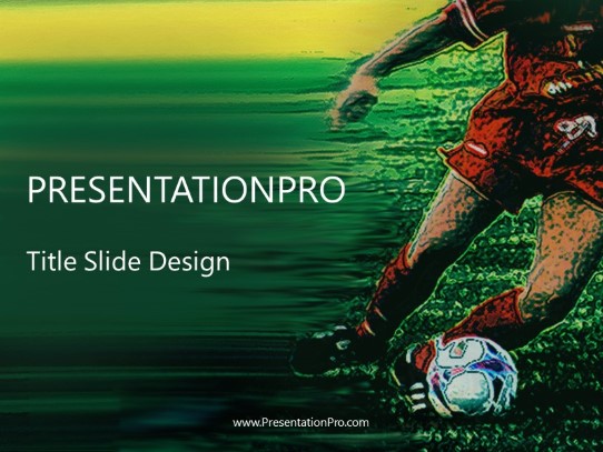 Soccer PowerPoint Template title slide design